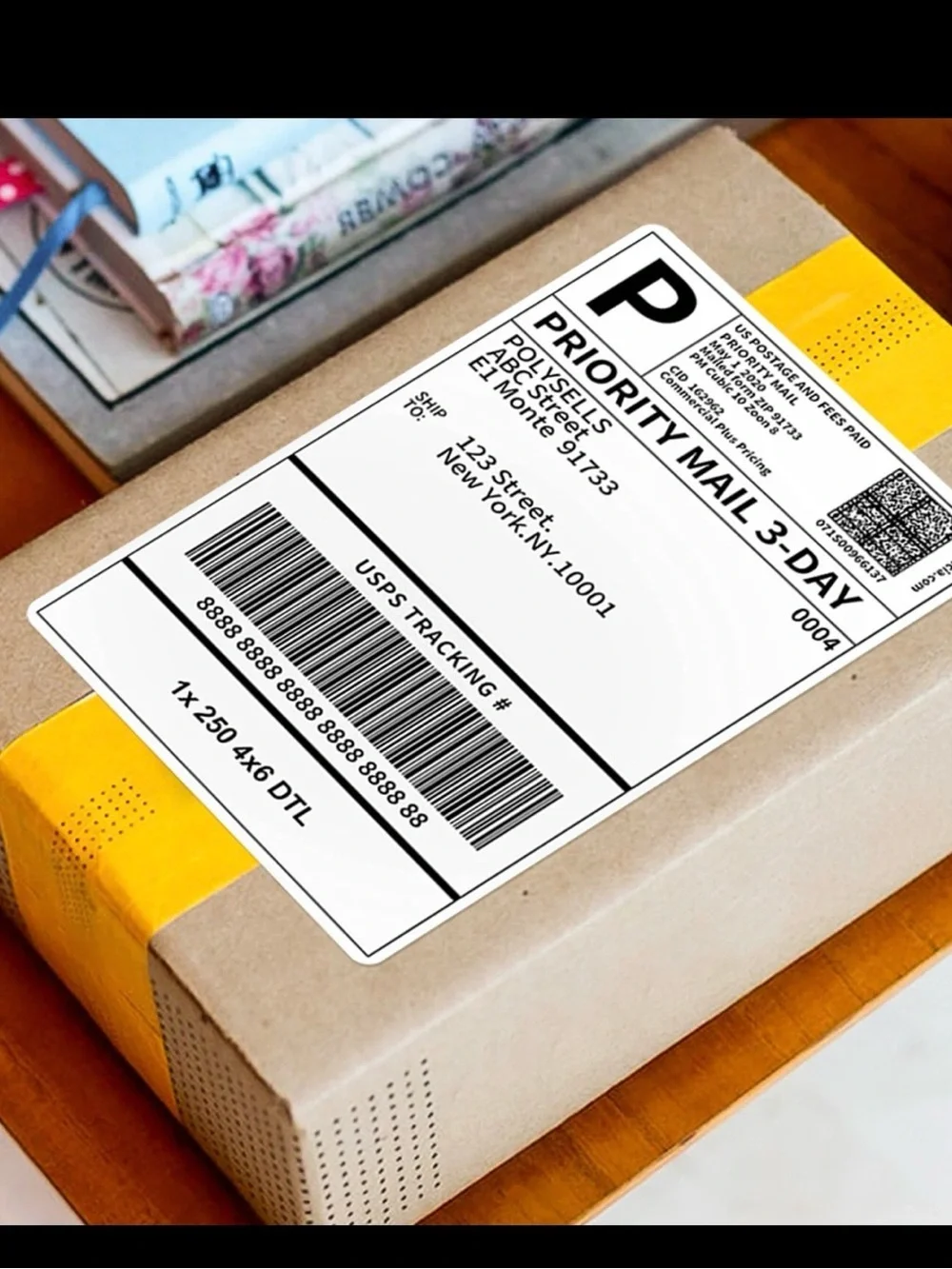 Direct Thermal Shipping Labels for Zebra & Rollo Printers, Fanfold 500 PCS 4x6”